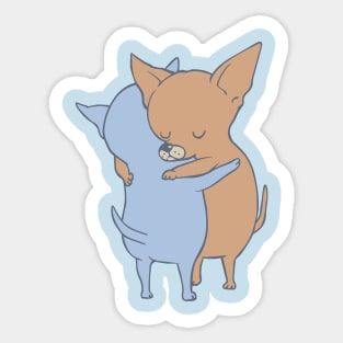 Chihuahua Hugs Sticker